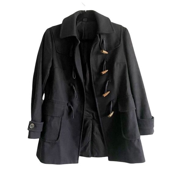 GAP Wool Paddington Toggle Winter Coat Navy Blue XS - Picture 2 of 8